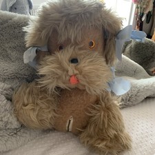 Vintage Plush Pyjama Nightwear Case Dog Poodle Soft Toy