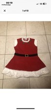 Extreme Rare Primark Womens Red Mrs Claus Christmas Heavy Dress Size 14-16