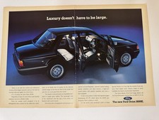 Original 1989 Ford Orion 1600E 1600 E Magazine Advert Poster Frame Ready Retro