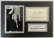 Edward Heath Signed Autograph