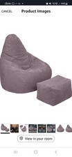 Lot25 Bean Bag Chair with Footrest  Gamer Chair