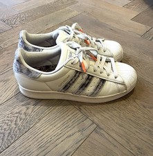 Rare Adidas Superstar - Floral Velvet With Neon Accent Laces