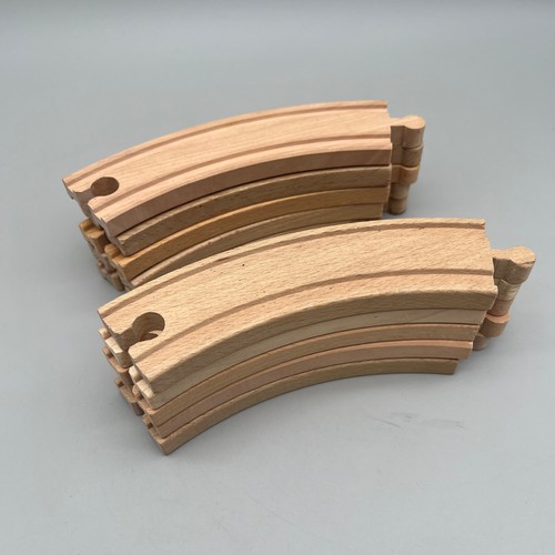 10x wooden curved train - 10x, track