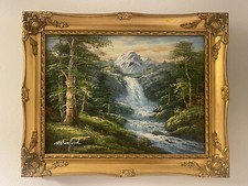 R Danford landscape oil painting on canvas/framed - signed 