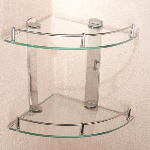 Tiers glass wall shelves - glass,