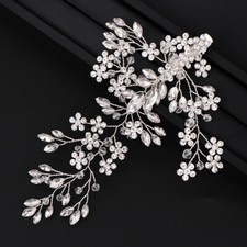 Beaded Bridal Headpieces Crystal Hair Clip summer Shinning Flora Vine Rhinestone