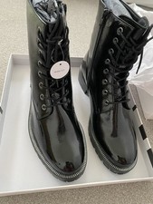 Leather ankle black boots - ankle,