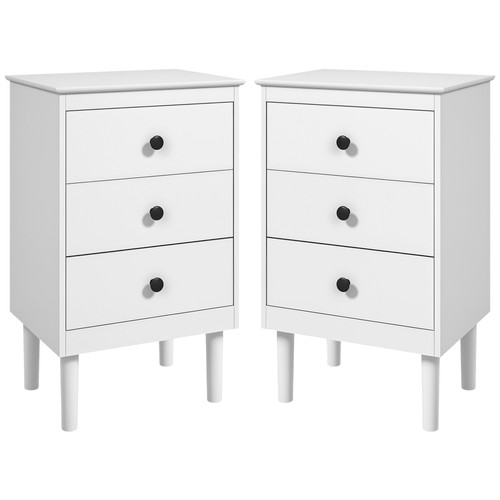 Homcom bedside table set with - table,
