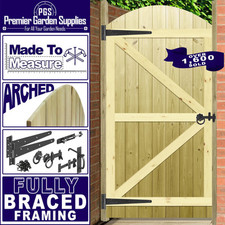 Custom Wooden Garden Gate T&G Fully Framed Arch Top Treated Timber Door