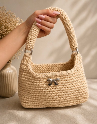 Women beige crochet top - beige, crochet,