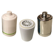 Narrow Inline Shower Filter Chrome or White Finish for Chlorine and Heavy Metal