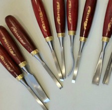 Wood Carving Chisels. Wooden Handles. 12 pc set.