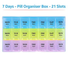 Pill box slot days weekly - 21,