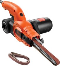 BLACK+DECKER 350W, 13mm File Sander with 3 Sanding Belts & Dust Collection... 