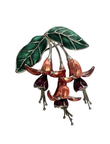 Vintage signed fuchsia flowers - signed,