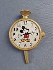 2003 Hasbro Disney Mr Mrs Potato Head Mickey Mouse Clock Pocket Watch Vintage 