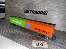 Hornby OO - Bogie Freightliner wagon w Hapag Lloyd & Evergreen Containers Defect