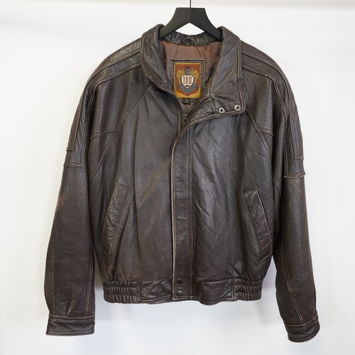 Vintage iou leather bomber - vintage,