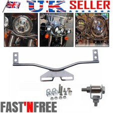 UK Chrome Metal Motorcycle Passing Turn Signal Spot Light Lamp Bar Bracket New