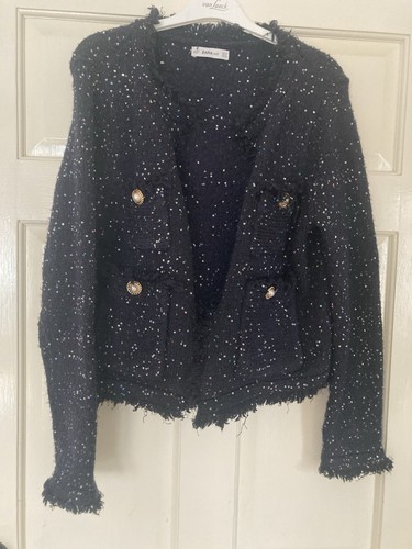 Zara knit navy - zara, boucle