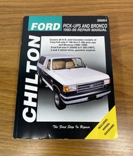 1980-1996 F100 F150 F250 F350 Truck Pickup Bronco Chilton Repair Service Manual