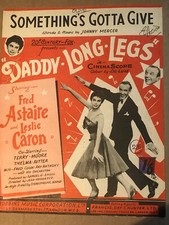 Something's Gotta Give FRED ASTAIRE CARON sheet music chart piano vocal vintage