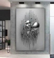 Silver Metallic 3D effect
