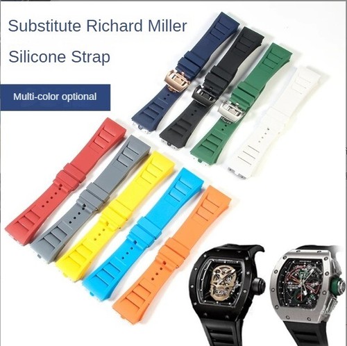 Screw rubber watch band - rubber,