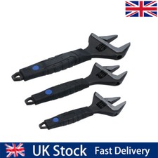 Set Extra Wide Adjustable Wrenches SPANNERS 32-55mm Jaw Capacity Set Tools DIY