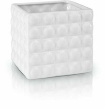 LARGE White Bubble Flower Pot