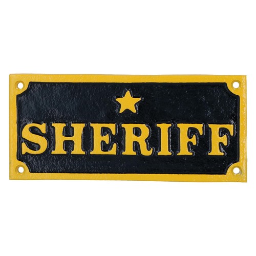 Sheriff cast iron - sheriff, sign