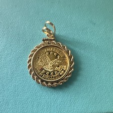999 Yellow Gold Coin Pendant