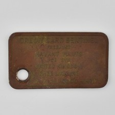 VTG Credit Card Sentinel Havant Hants UK Brass Key Fob Tag Finder Keyring