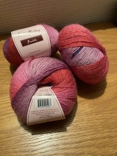 Louisa Harding Amitola Variegated yarn Wool & Silk Sh 129 -Purple Rain pinks red
