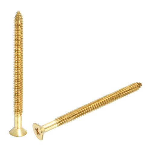 Brass wood screws m8x110mm - brass,