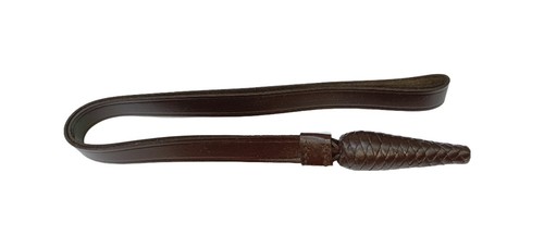 Brown leather sword knot - leather,