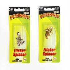 Flicker Spoons Hildebrandt Trout Fly Spinner ,Gold or Silver  2 Pk ,3 Weights