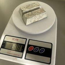 500- 600g Total  Pewter Ingots X2 For Crafts, Casting, Jewellery, Modelling etc