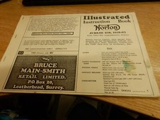 ILLUSTRATED INSTRUCTION BOOK NORTON JUBILEE 250 , 1 959-63 BRUCE MAIN-SMITH 1983