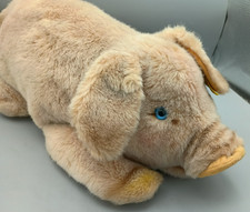 Vintage Steiff plush Pig, Molly Schwein 0360/45 (1980s, VGC, Button & Tag) VGC