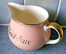 VINTAGE RETRO VILLEROY & BOCH "Nous Deux " US TWO FRENCH PINK MILK OR CREAM JUG