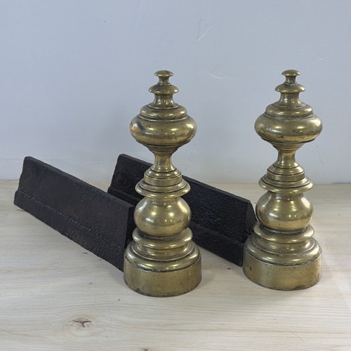 Antique fire dogs andirons - fire,