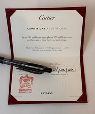 Cartier 750% Gold Or 950% Platinum Jewelry Jewel Certificate Only Stamped