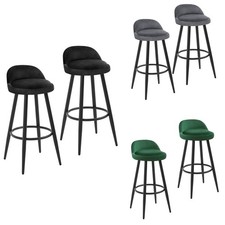1/2/4/6x Bar Stool Velvet