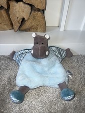 Baby Nat hippo soft toy  blue comforter soother doudou New❤️