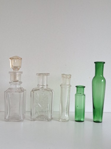 Antique glass perfume bottles