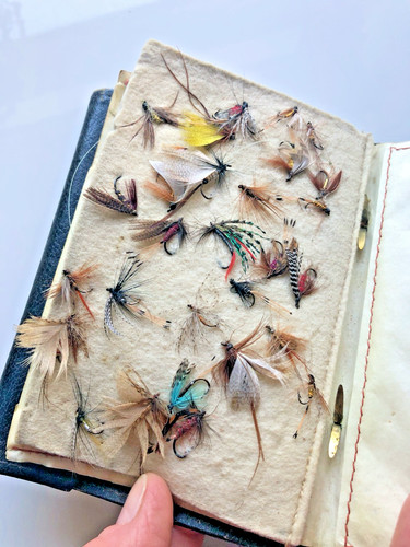 Vintage leather fly fishing - leather,