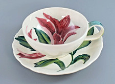 RARE VINTAGE CLARICE CLIFF ROYAL STAFFORDSHIRE JERSEY LILY CUP & SAUCER c1950