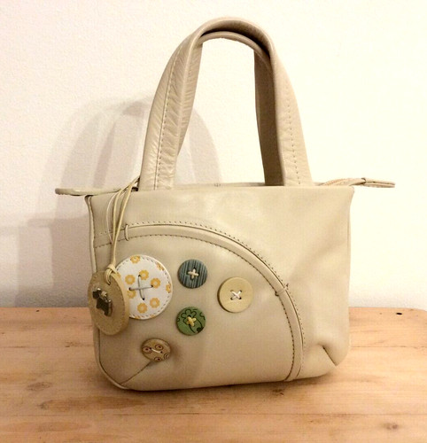 Radley taupe leather button - taupe, 'button'