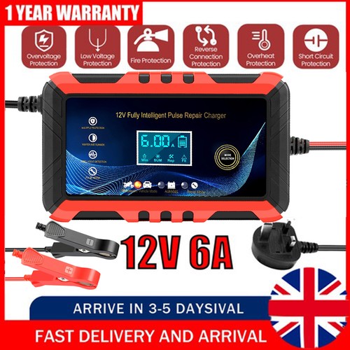 12v car battery charger - 12v, 6a